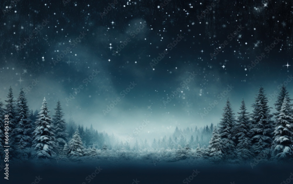 Winter natural forest background