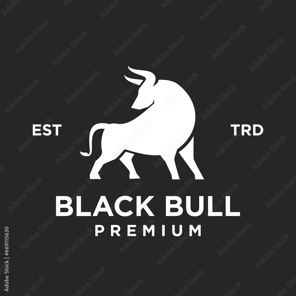 Bull logo icon design illustration