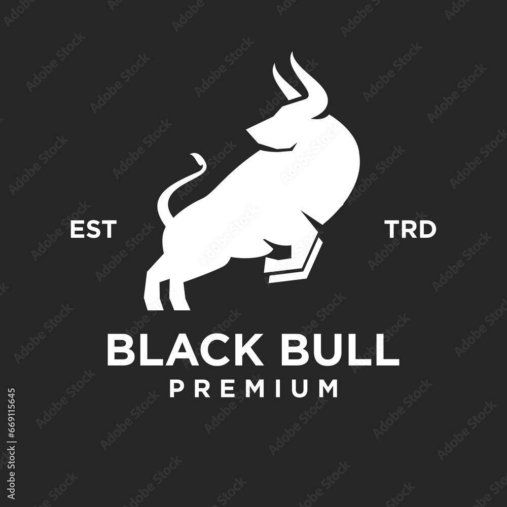 Bull logo icon design illustration