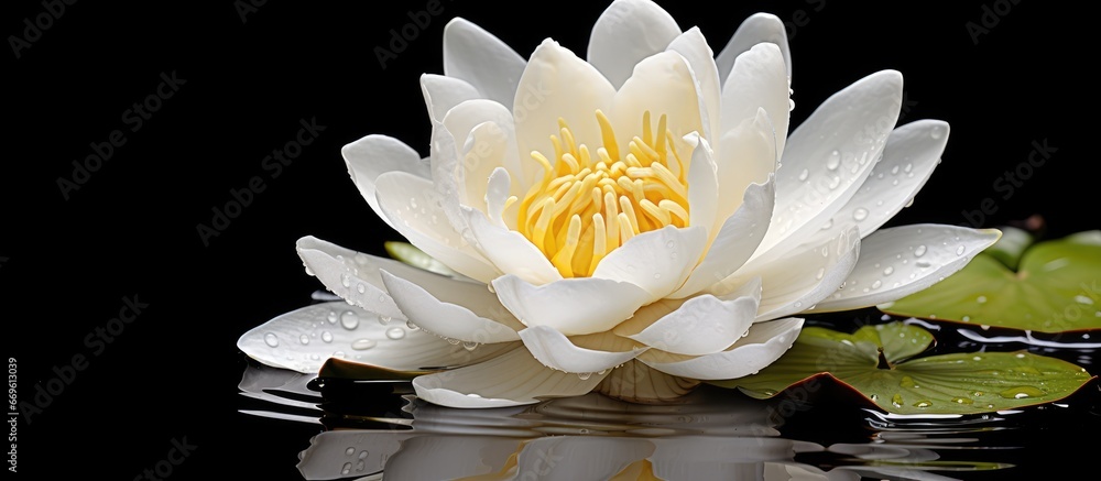 White water lily blossom