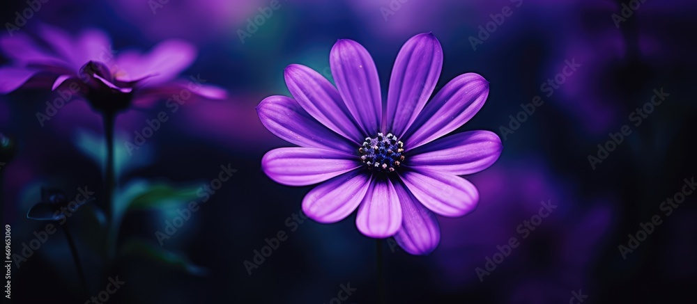 Close up of a purple flower