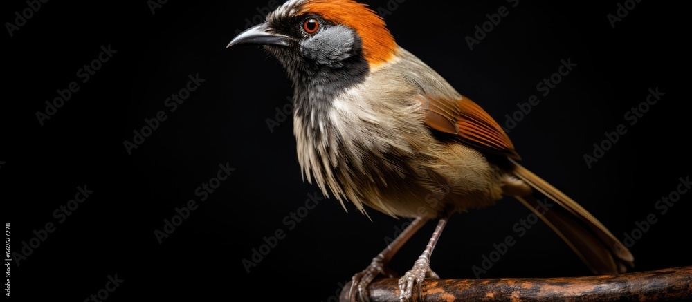 Malaysias Chestnut capped laughingthrush a wild bird