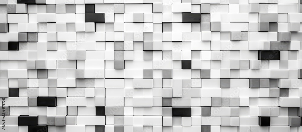 Black and white mosaic pattern for wallpapers and backgrounds design