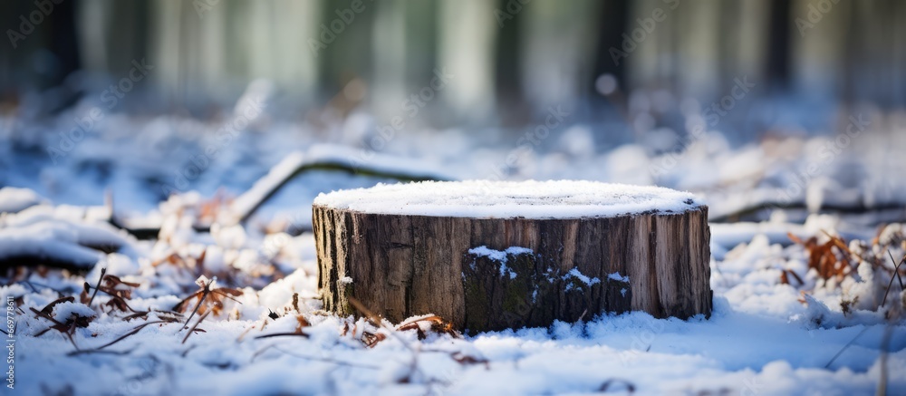 Frosty stump