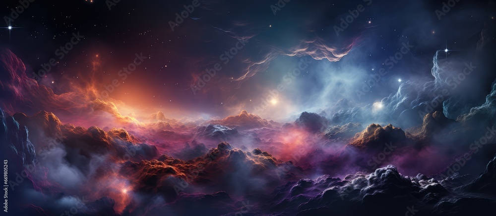 Space background with nebula stars and deep space