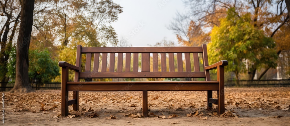 Park bench with unique perspective