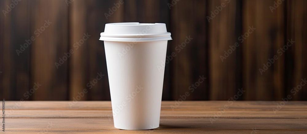 Coffee cup on table