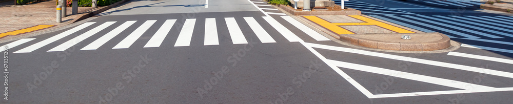 Crosswalk in Odaiba, Tokyo, Japan