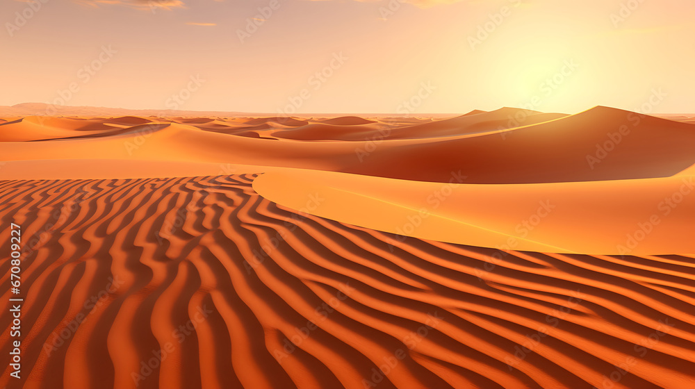 sand dunes in the desert, sand twirling pattern on desert sand dunes