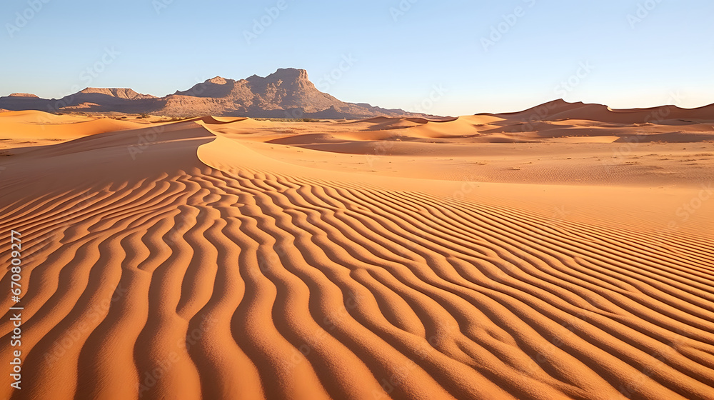 sand dunes in the desert, sand twirling pattern on desert sand dunes