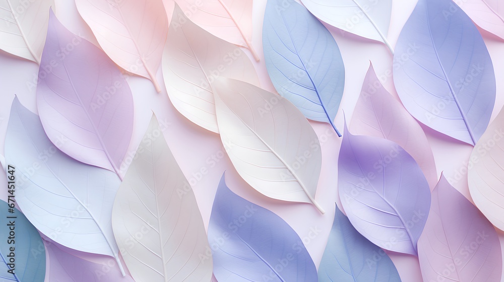 Leaves background in Aesthetic minimalism style. Soft pastel and neutral colors elements for social media. Elegant premium design with minimal style. Touch of sophistication to any project.