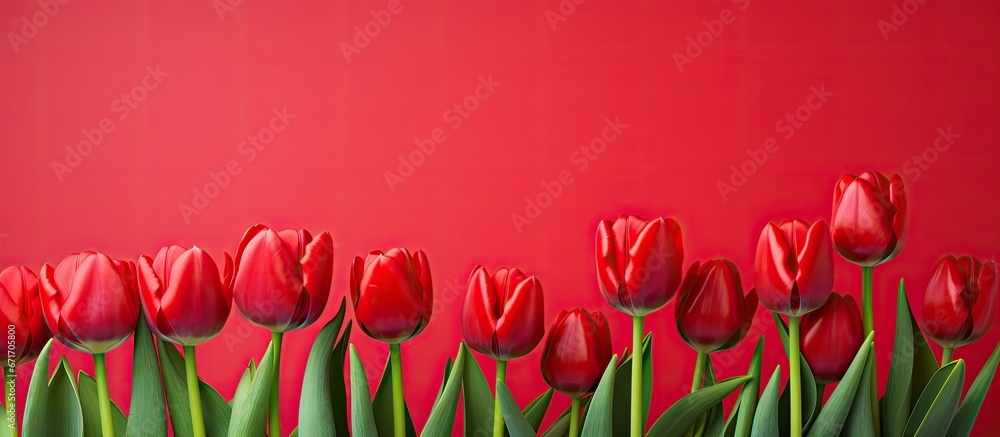 The presence of red tulips is a proclamation of my existence