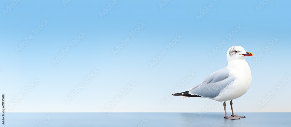 Gull with a ring on its bill