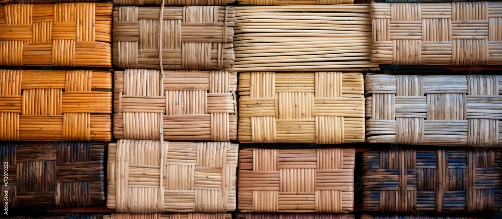 Reed mats crafted through the labor process showcase the local knowledge and wisdom of the Thai community