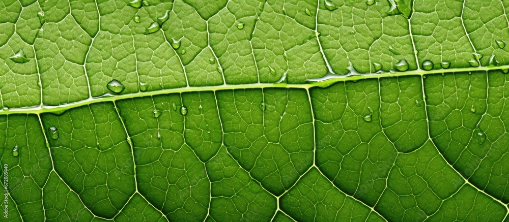 Macro view of the texture of a leaf