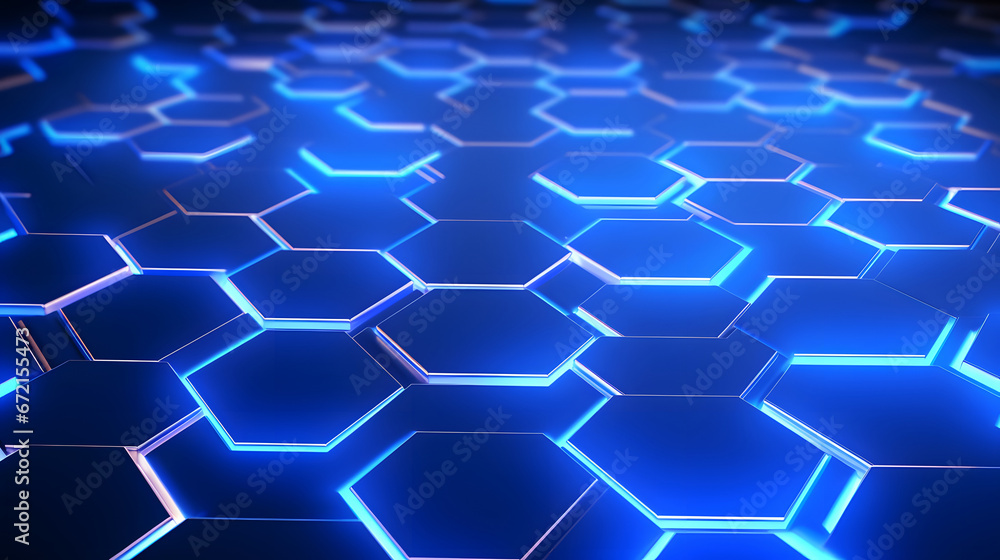 blue hexagon background, Abstract blue technology hexagonal background, wall background. background texture. wall with textured hexagons,3d render