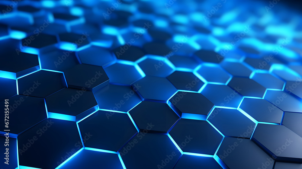 blue hexagon background, Abstract blue technology hexagonal background, wall background. background texture. wall with textured hexagons,3d render