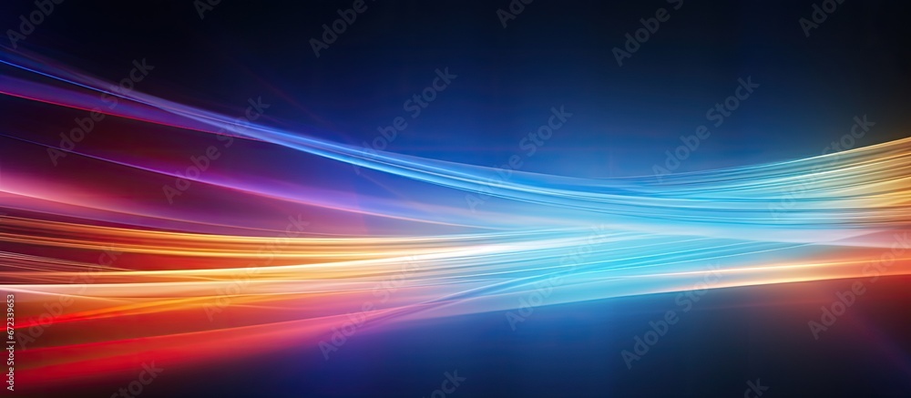 Design graphic with an abstract background that blurs into a multicolor light display