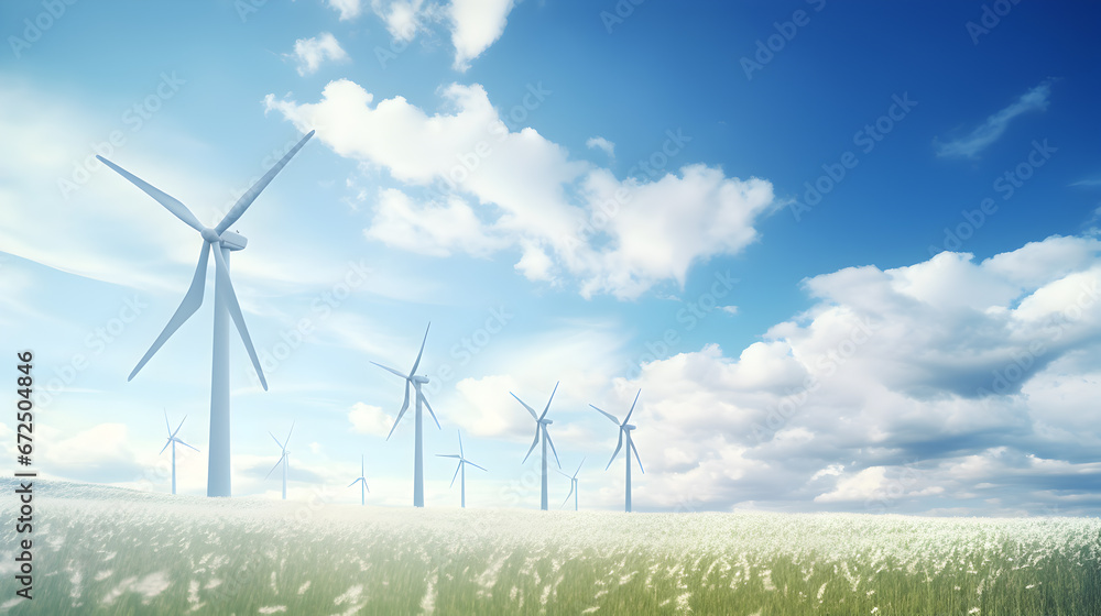 wind turbine in the field