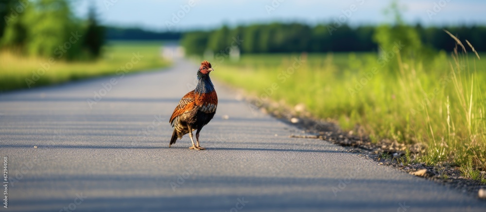 Roadside male pheasant