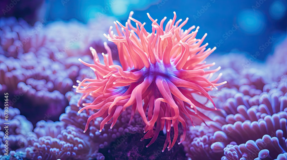 The soft coral diversity in the Pacific ocean, Underwater coral flowers