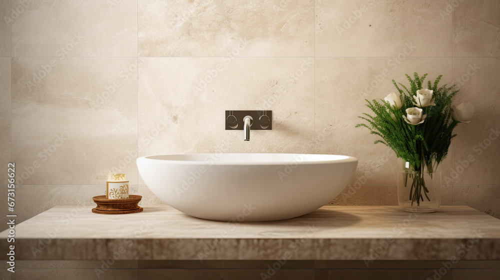 bathroom with tiles and wall