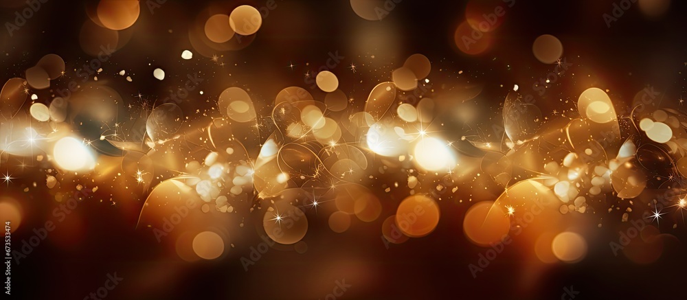 Illustration depicting a digitally created background with a defocused bokeh effect featuring shades of brown