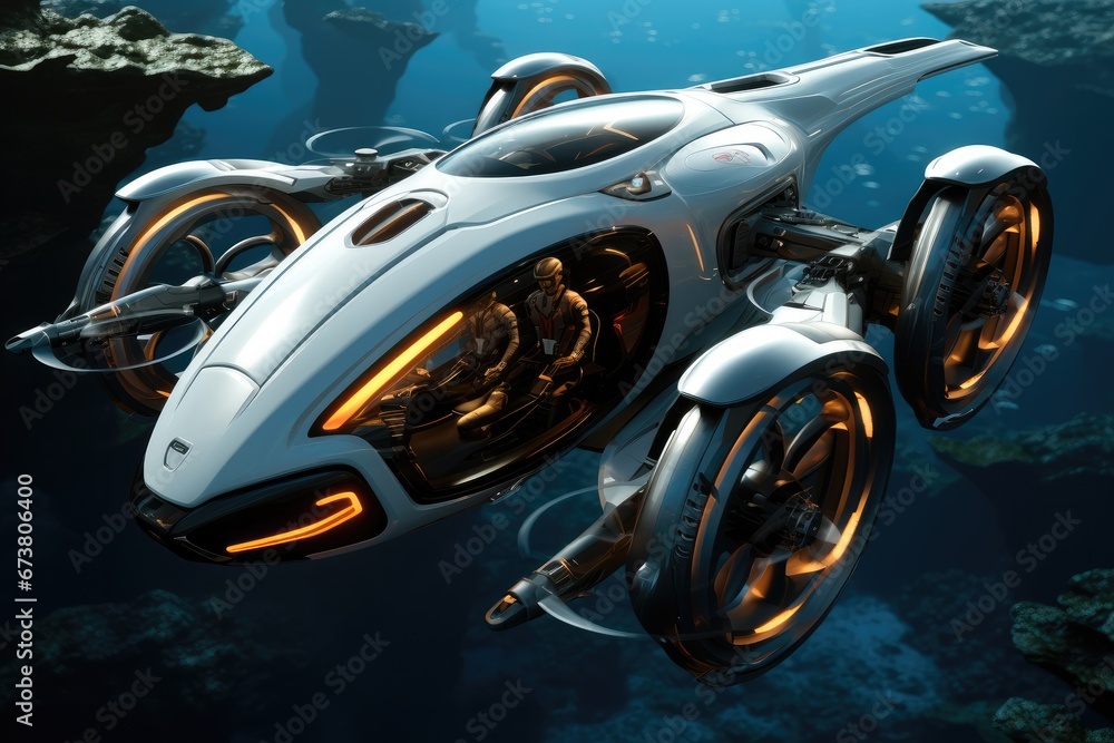 Future personal transportation, a vehicle that can go underwater and fly in the air, Travel through outer-space, Able to handle any environment.