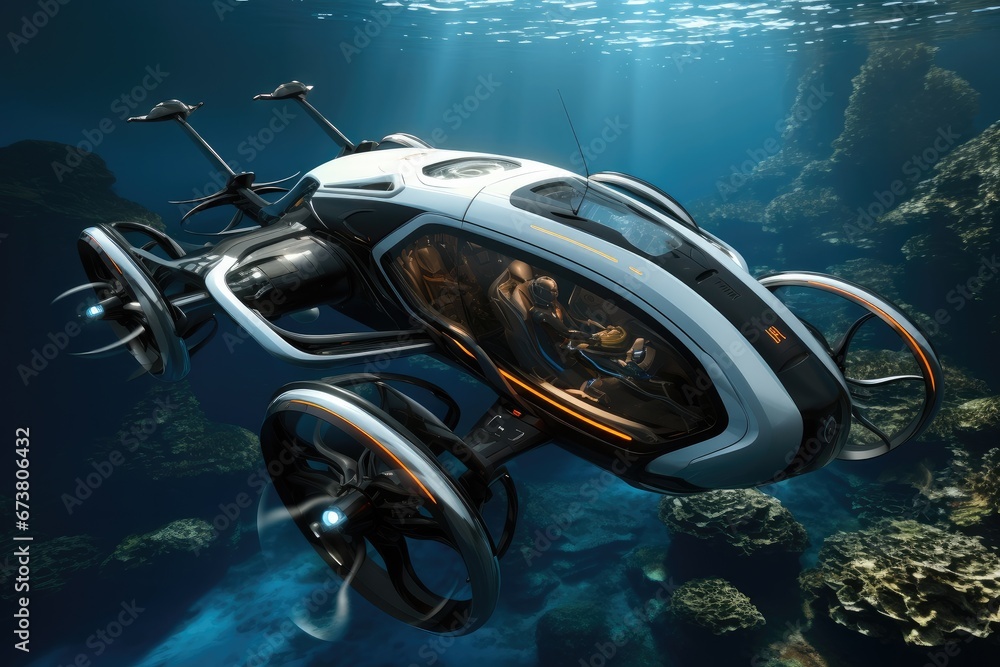 Future personal transportation, a vehicle that can go underwater and fly in the air, Travel through outer-space, Able to handle any environment.