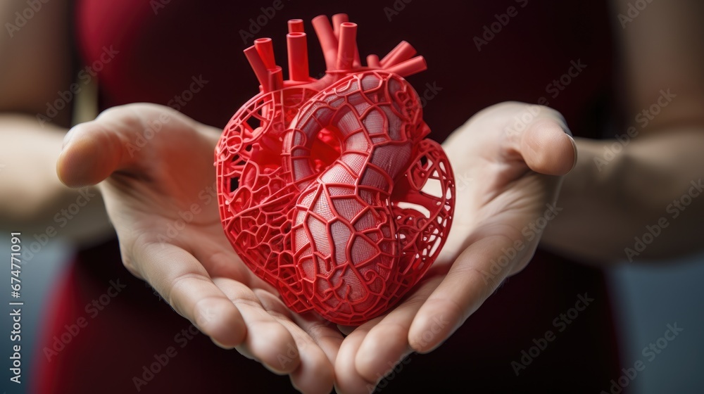 3D printed medical printer. Modern technologies in medicine and science. Printing human organs for operations and implantation. The concept of medicine development.