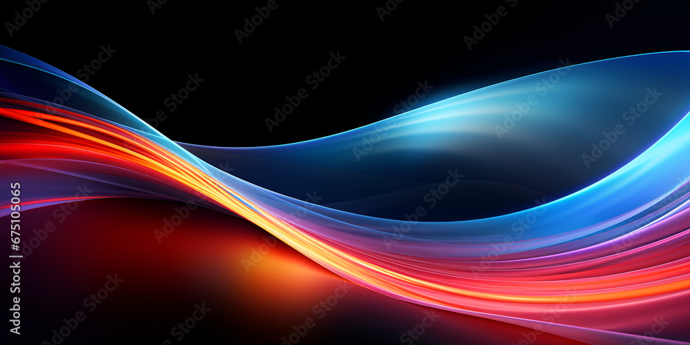 Abstract colorful background futuristic wavy illustration, Chromatic Waves: Abstract Colorful Background on Adobe Stock 