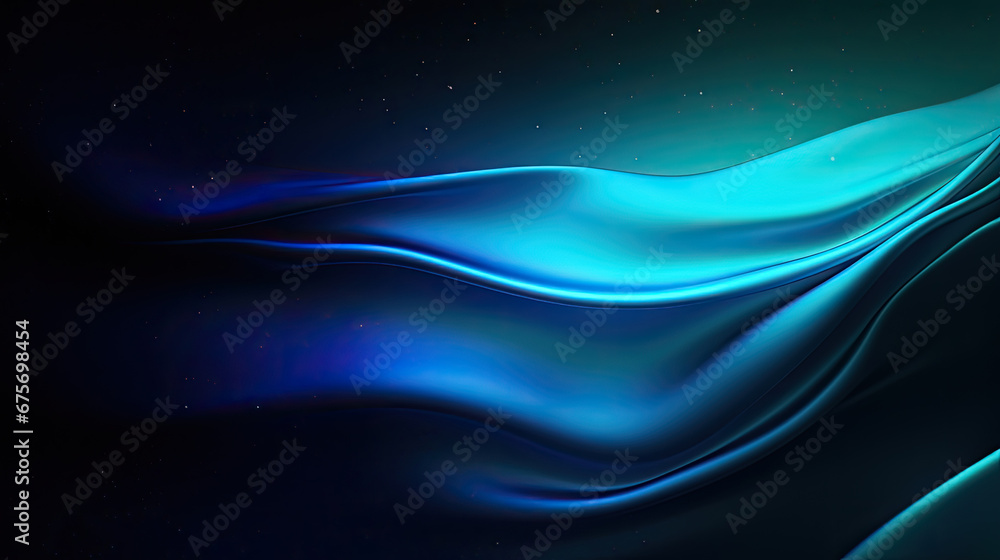 Abstract dark background. Silk satin fabric.violet blue color.Elegant background with space for design. Soft wavy folds. Abstract Background with 3D Wave Bright blue , Christmas, birthday, anniversary