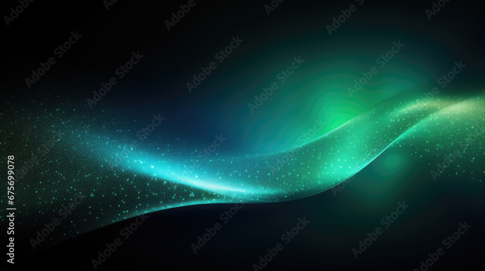 Abstract dark background. Silk satin fabric.light green. Elegant background with space for design. Soft wavy folds. Abstract Background with 3D Wave Bright blue , Christmas, birthday, anniversary