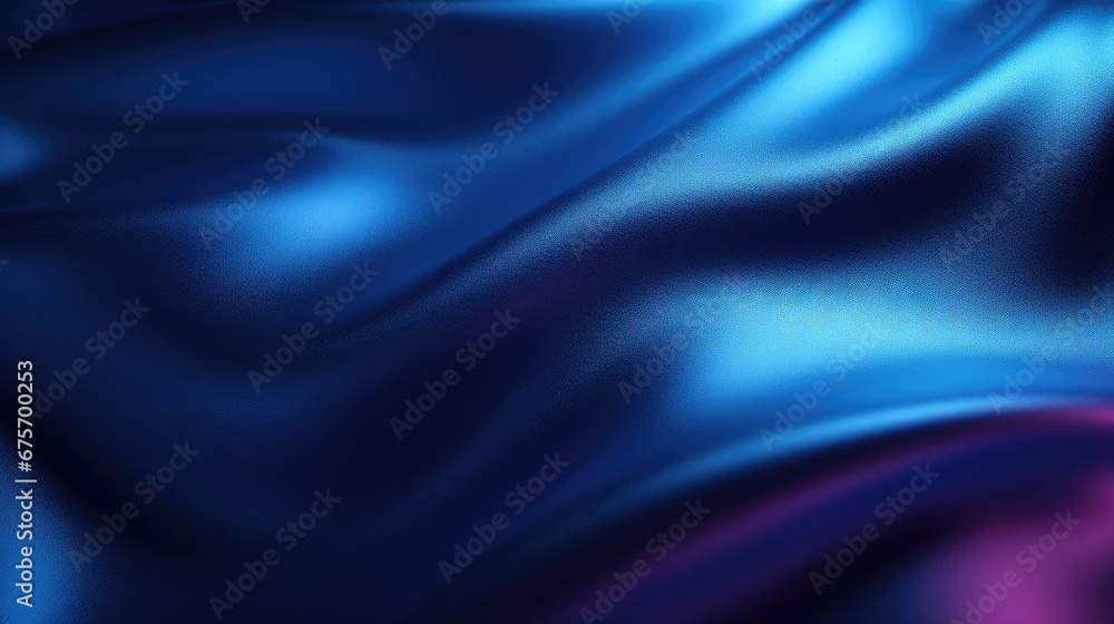 Abstract dark background. Silk satin fabric. Navy blue color. Elegant background with space for design. Soft wavy folds. Abstract Background with 3D Wave Bright blue , Christmas, birthday, anniversary