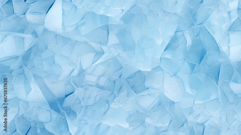 A seamless pattern of ice texture, showcasing the intricate details of frozen water. The image captures the unique crystalline structure of ice, highlighting its natural beauty and complexity.