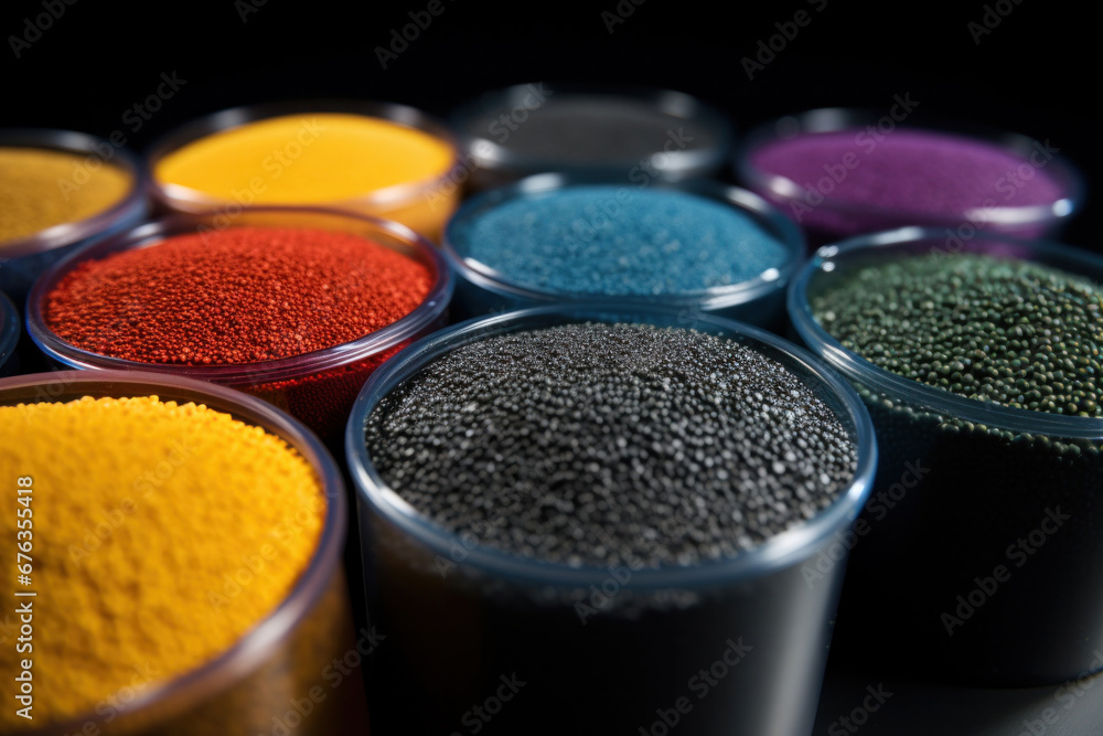 Chemical granules for industrial plastic production. plastic resin.