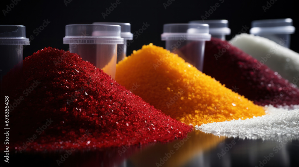 Chemical granules for industrial plastic production. plastic resin.