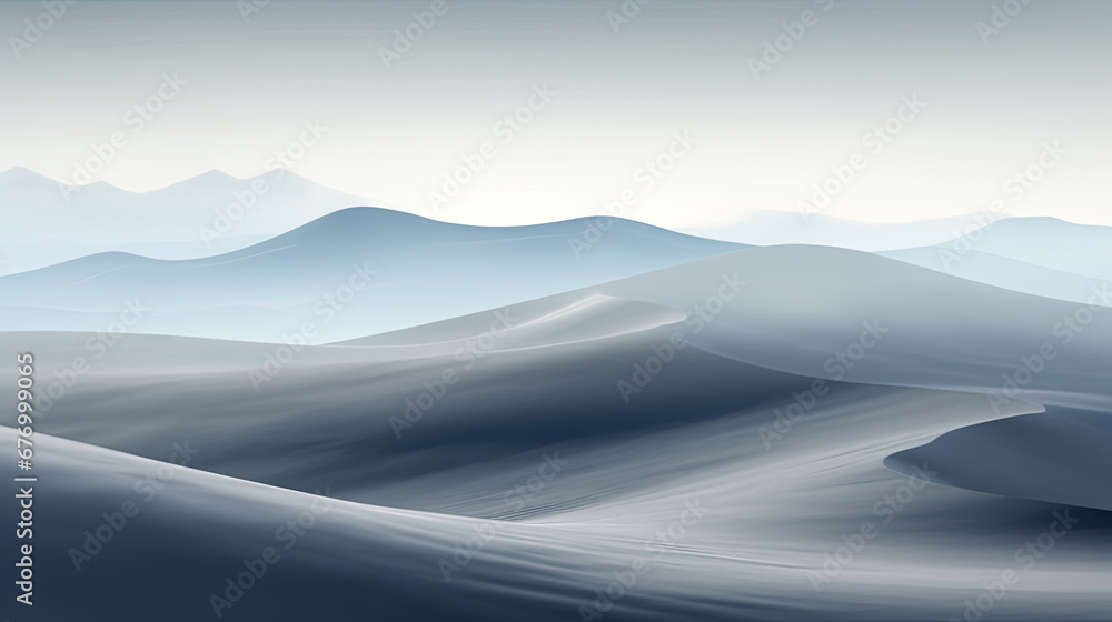 mountains in the fog, clouds over the mountains, desert fog background