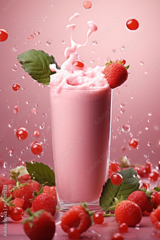 strawberry milk shake.