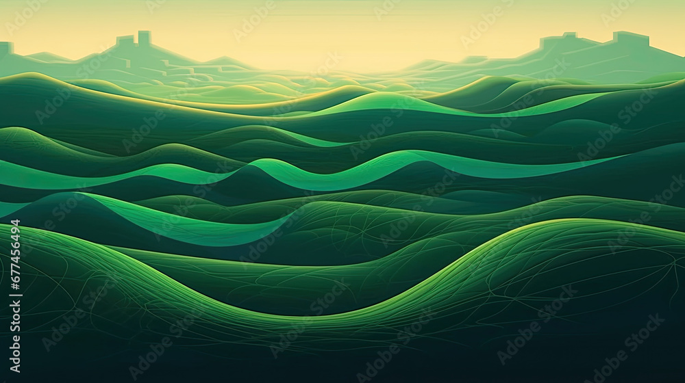 landscape with green mountains, green texture, Abstract organic green lines waves as wallpaper background,  Abstract green floral background	 	