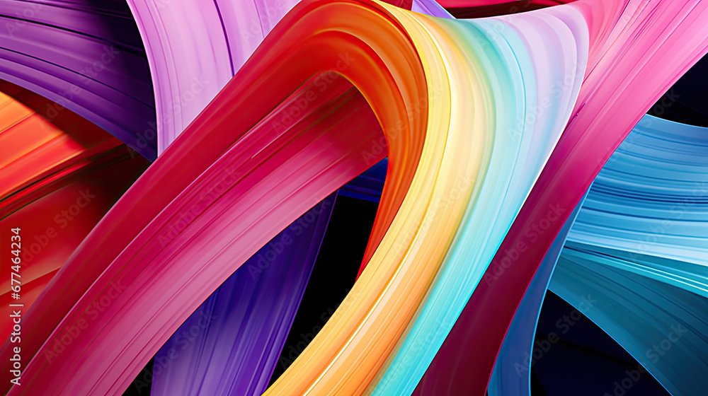 abstract colorful background,Rainbow curve texture. Colorful ribbon swirl background. Abstract multicolored artistic fluid wave flowing. Dynamic motion frame. Creative decoration. 