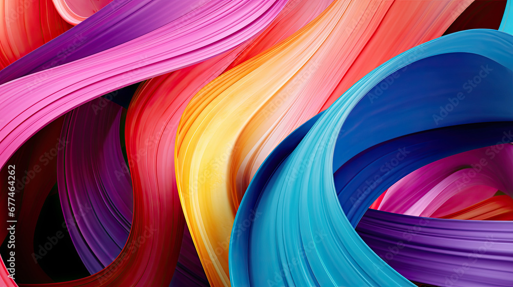 abstract colorful background,Rainbow curve texture. Colorful ribbon swirl background. Abstract multicolored artistic fluid wave flowing. Dynamic motion frame. Creative decoration. 