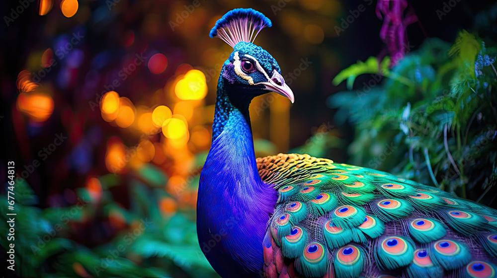 peacock with feathers, close up of peacock,peacock with feathers out