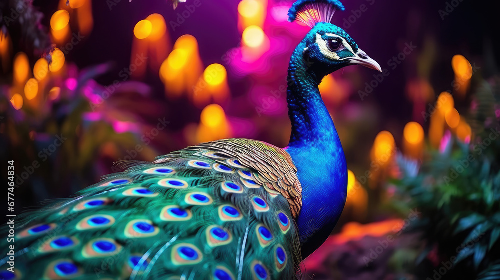 peacock with feathers, close up of peacock,peacock with feathers out