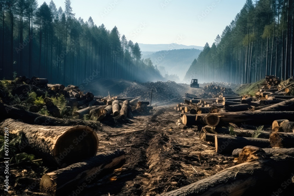 Forests are being deforested.