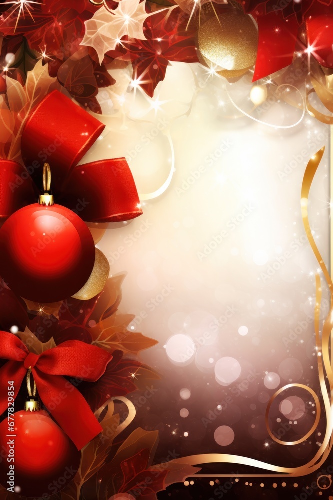 christmas greeting poster with copy space for text