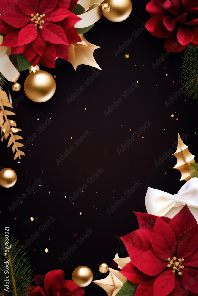 christmas greeting poster with copy space for text