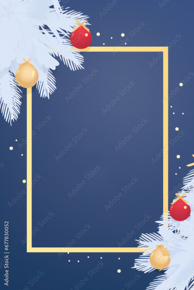 christmas greeting poster with copy space for text