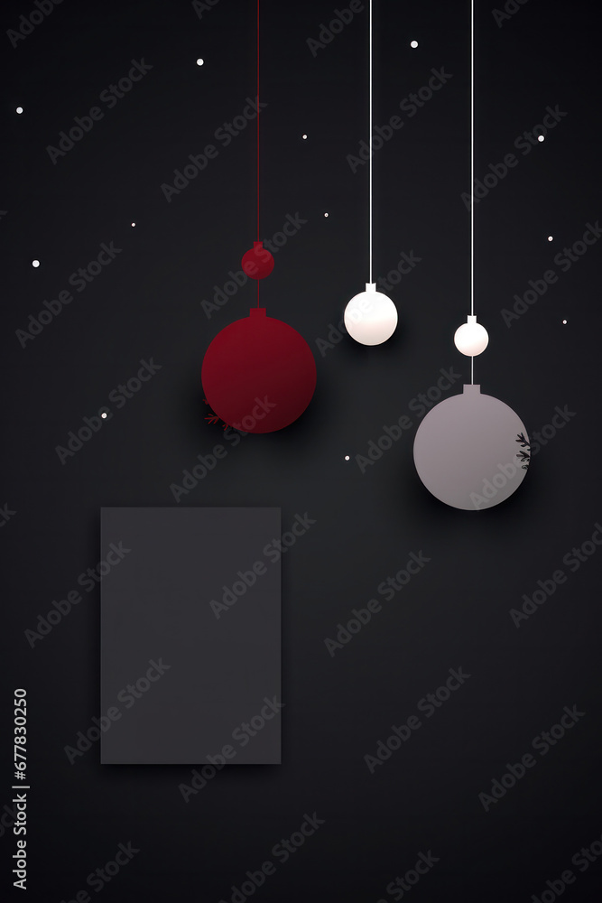 christmas greeting poster with copy space for text