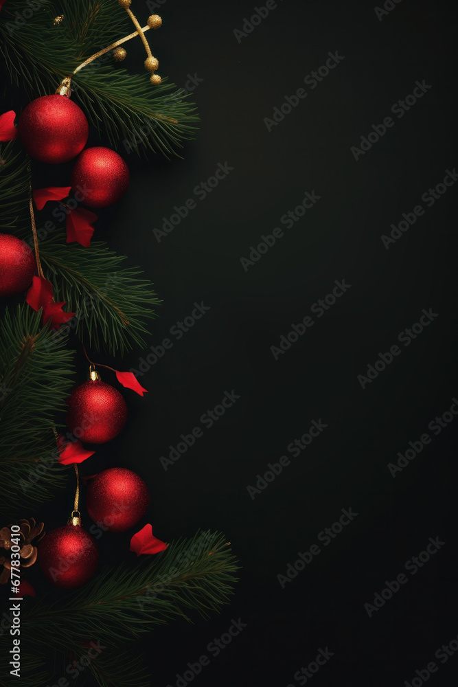 christmas greeting poster with copy space for text